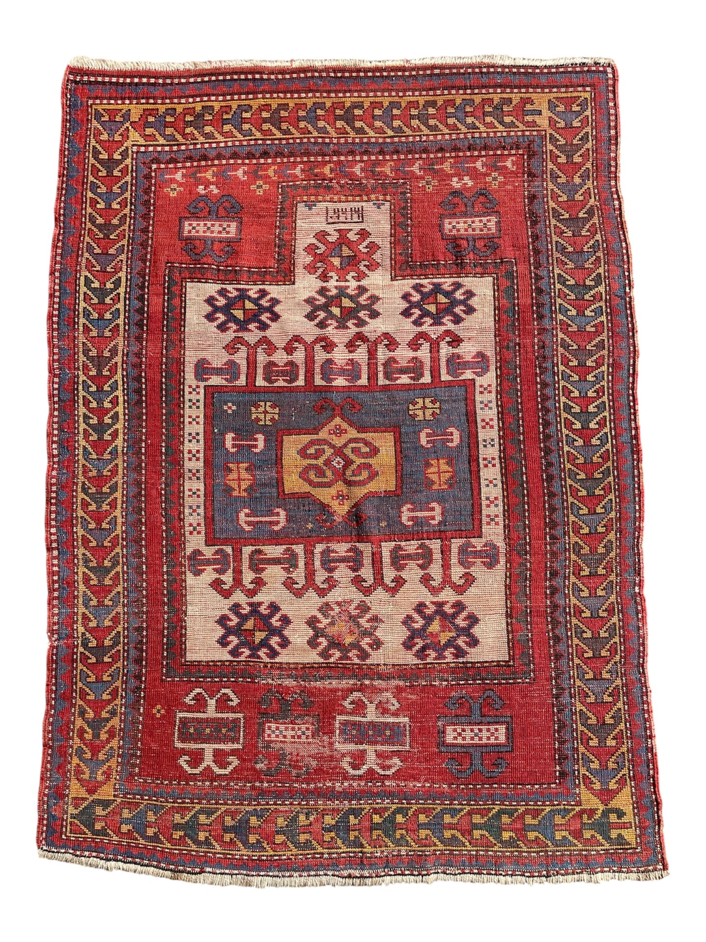 Antique Caucasian Karachov Prayer Rug