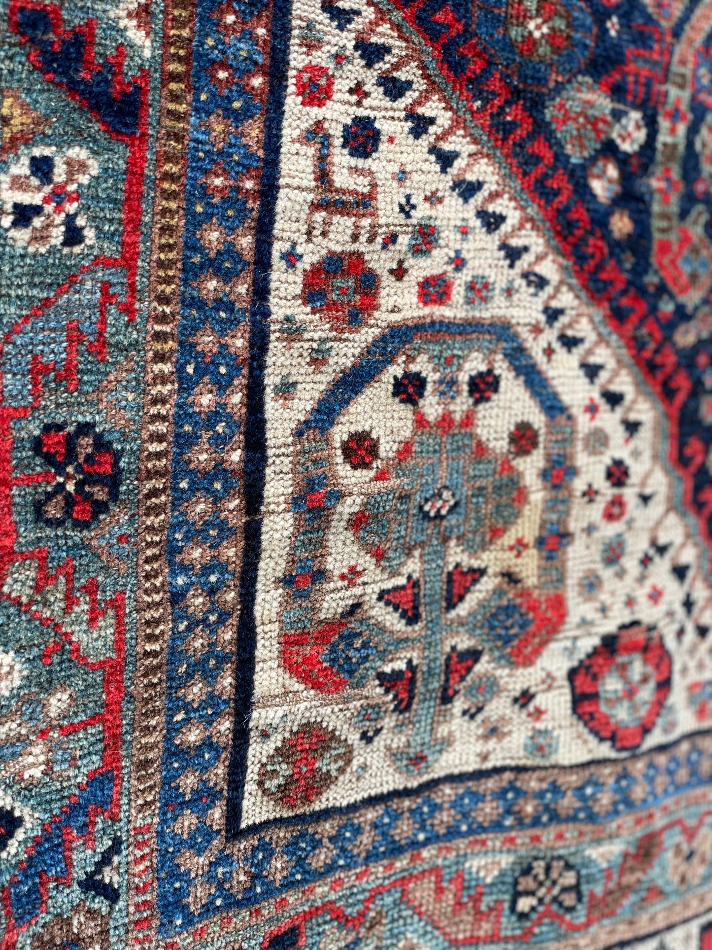 Antique Khamseh Confederacy Baharlu Tribal Main Carpet