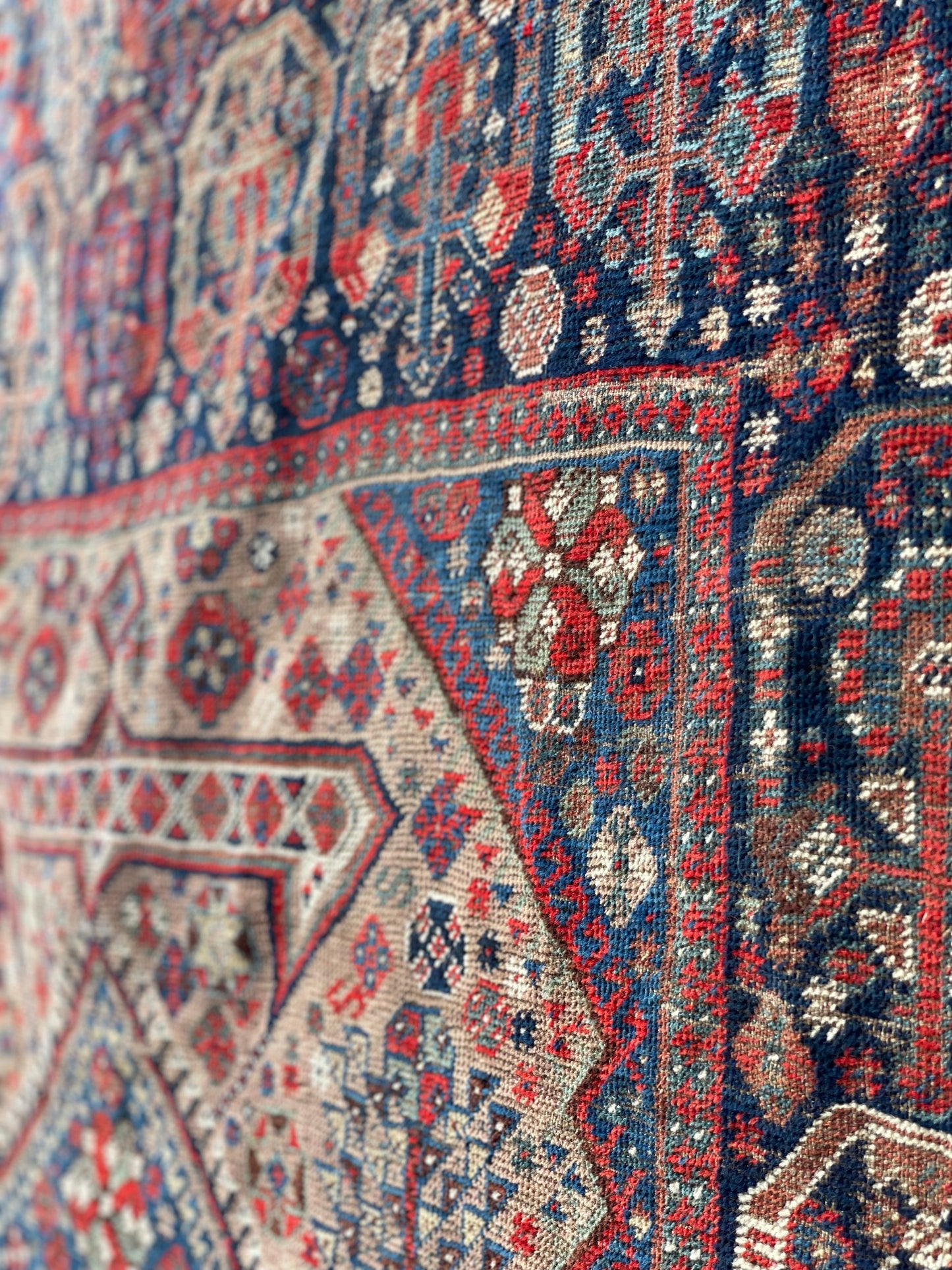 Antique Khamseh Confederacy Baharlu Tribal Main Carpet