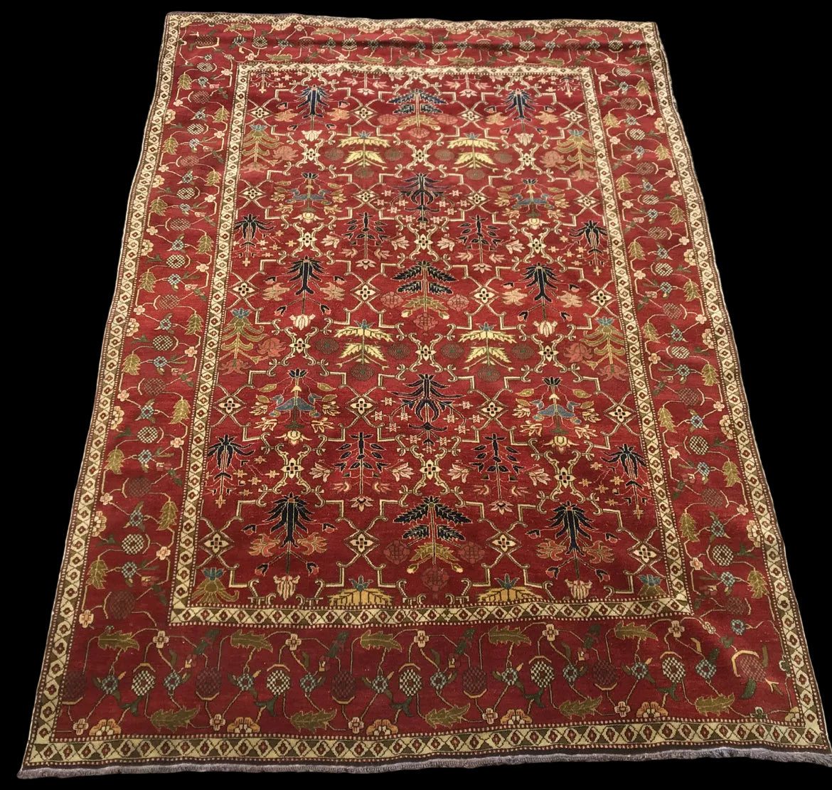 Mughal Design Flower & Lattice Carpet