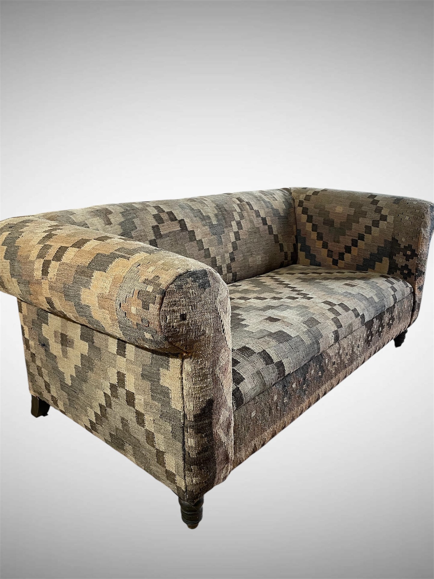 Vintage Kilim Upholstered Chesterfield Sofa