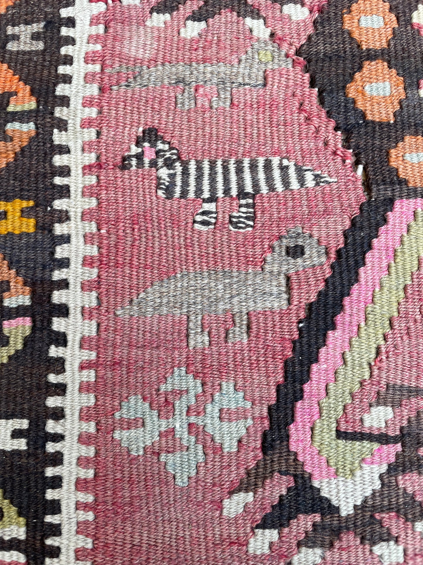 Vintage Turkish Kilim - Signed