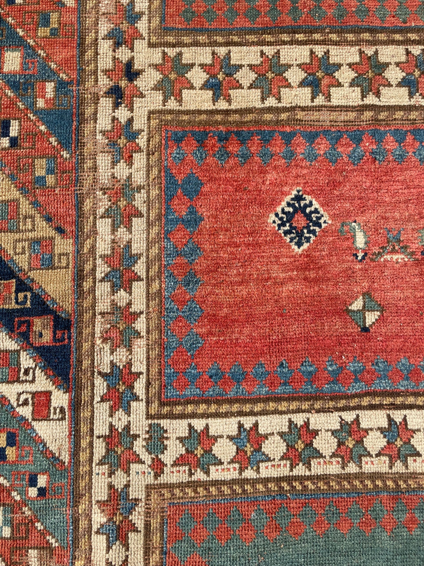 Antique Caucasian Kazak Bordjalou Rug
