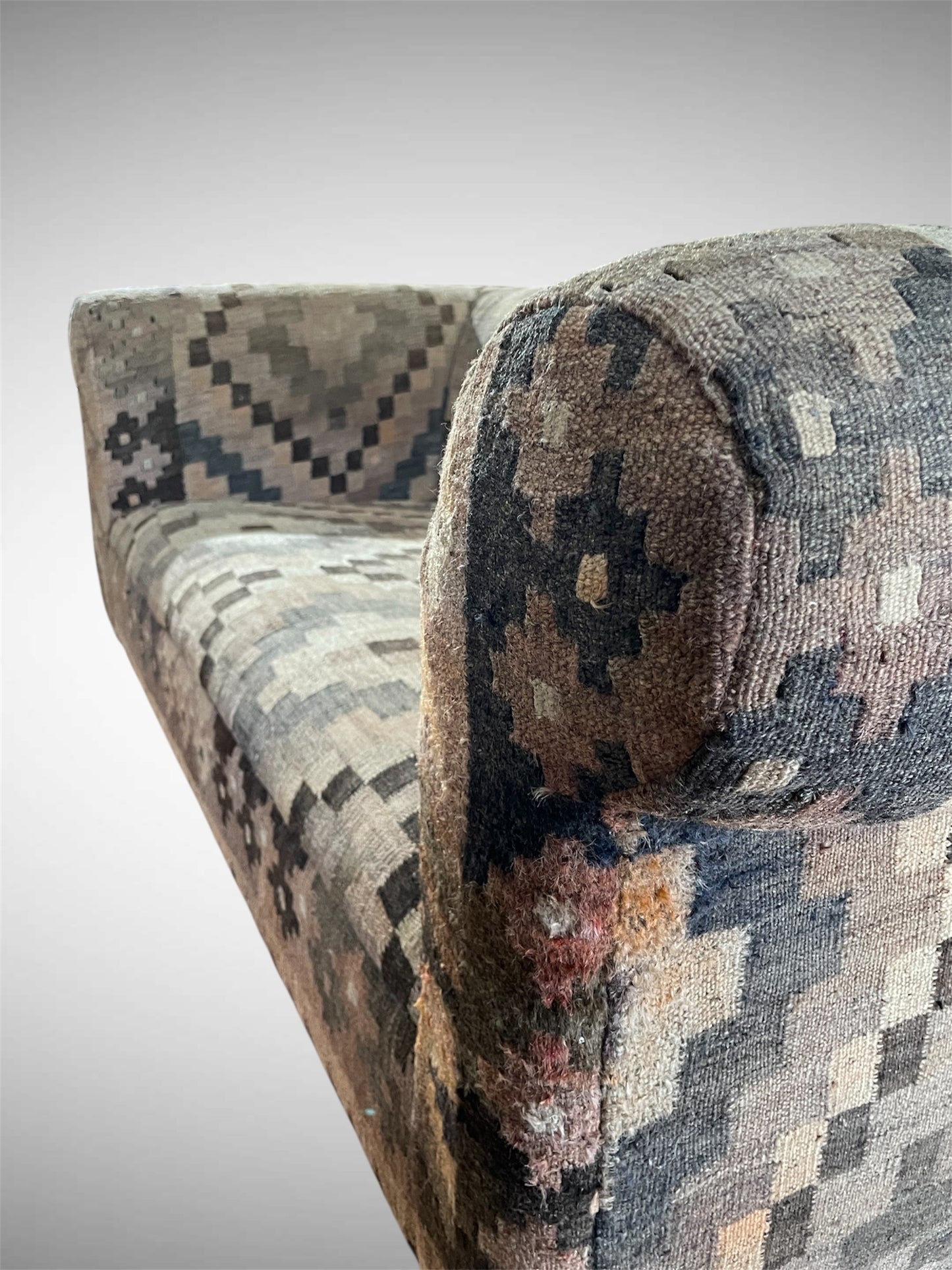 Vintage Kilim Upholstered Chesterfield Sofa