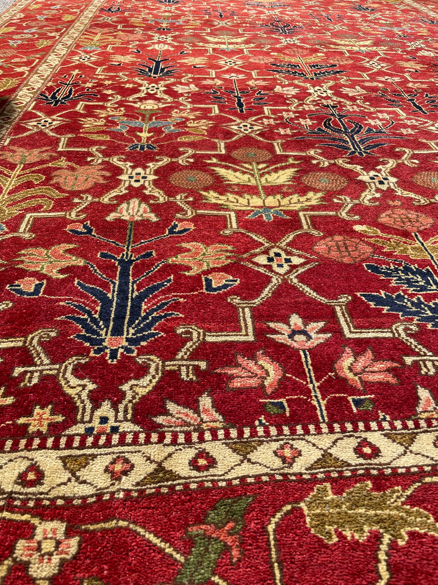 Mughal Design Flower & Lattice Carpet