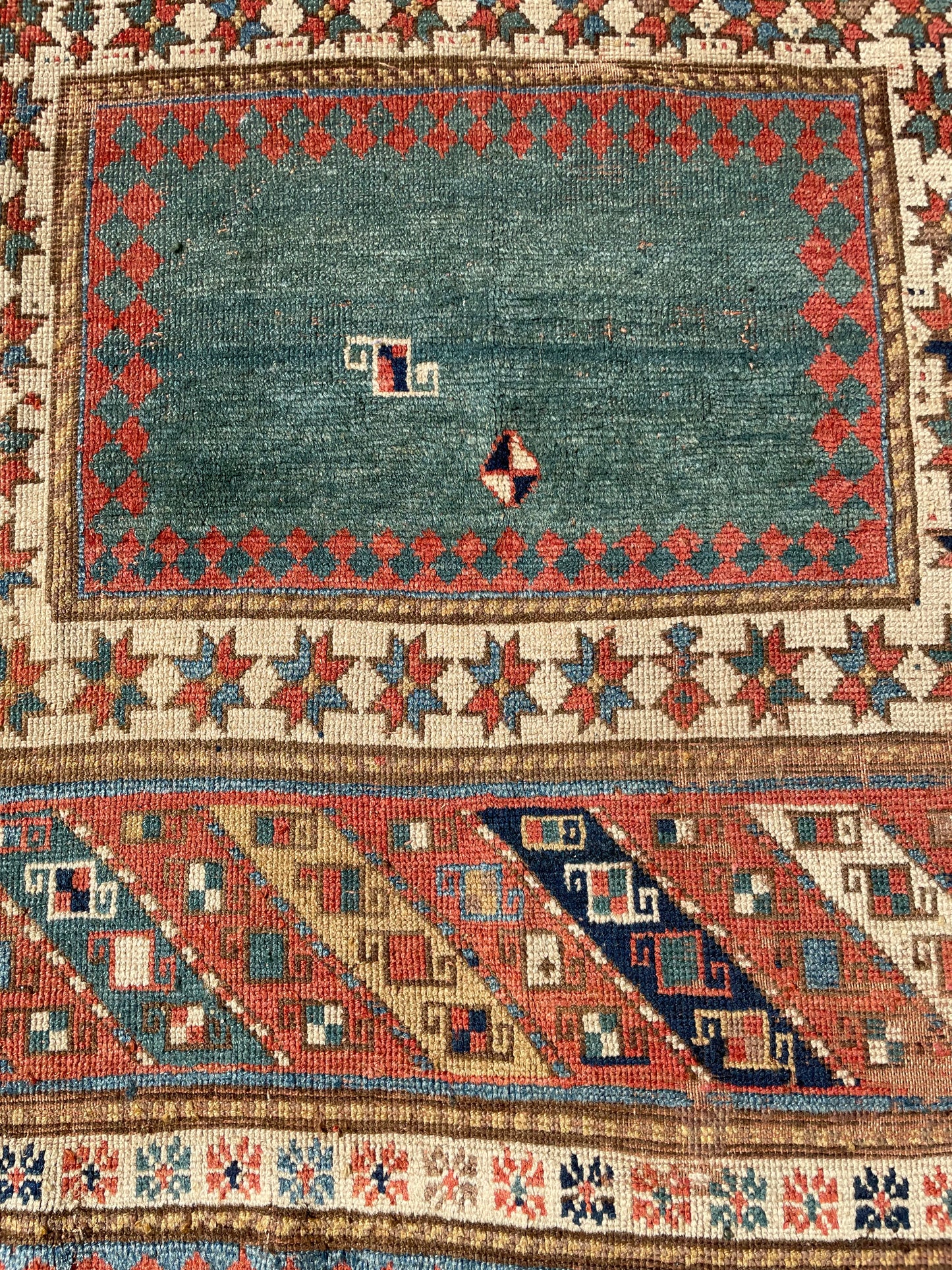 Antique Caucasian Kazak Bordjalou Rug