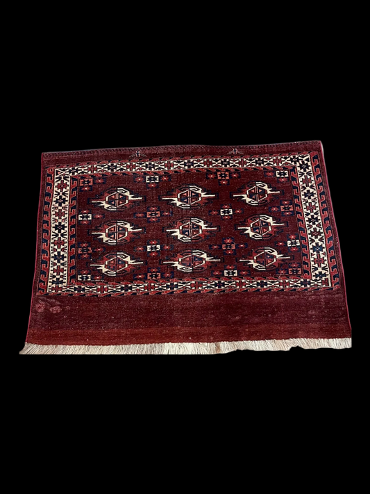 Antique Turkoman Yomut Chuval Bag face