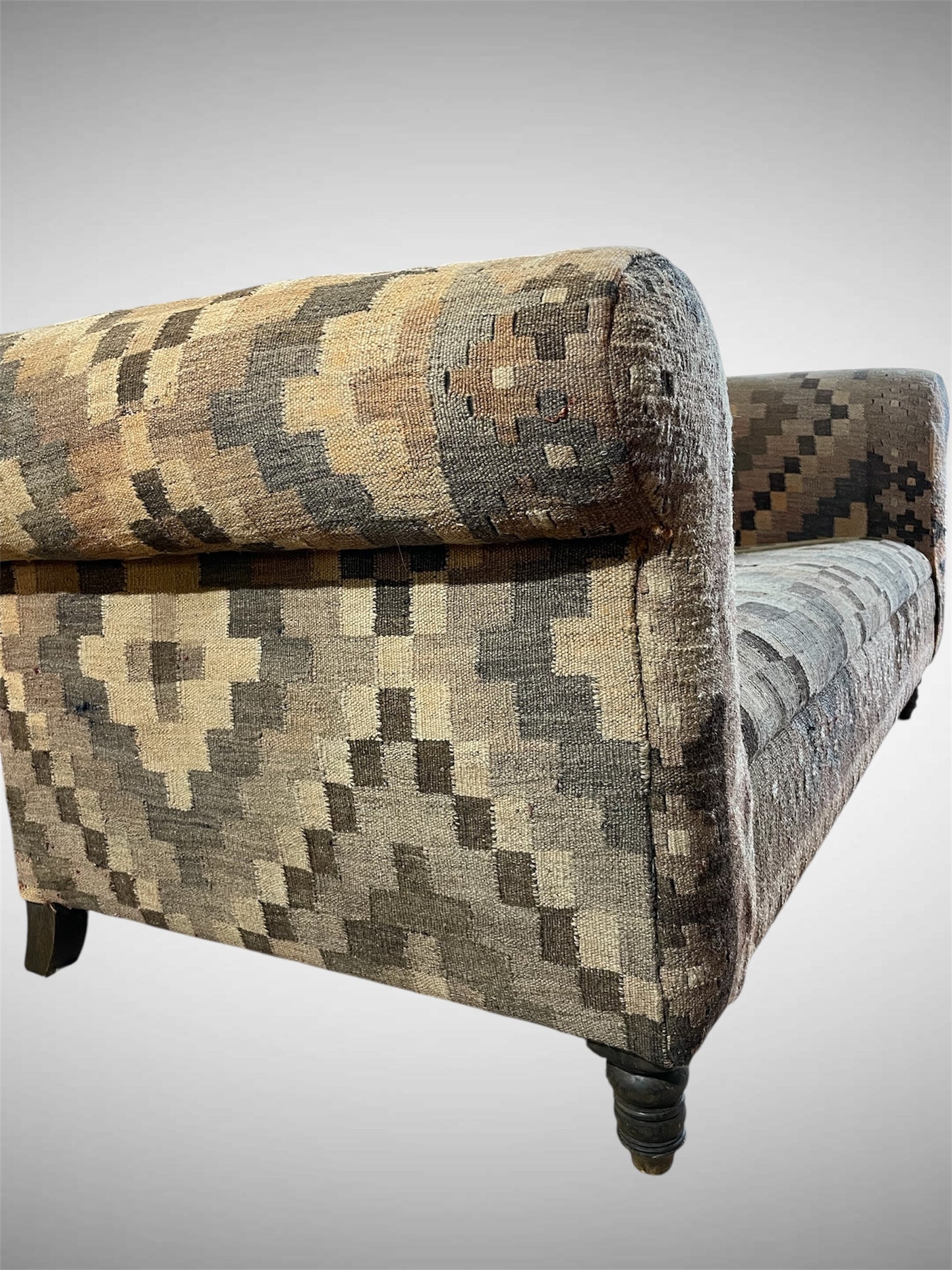Vintage Kilim Upholstered Chesterfield Sofa