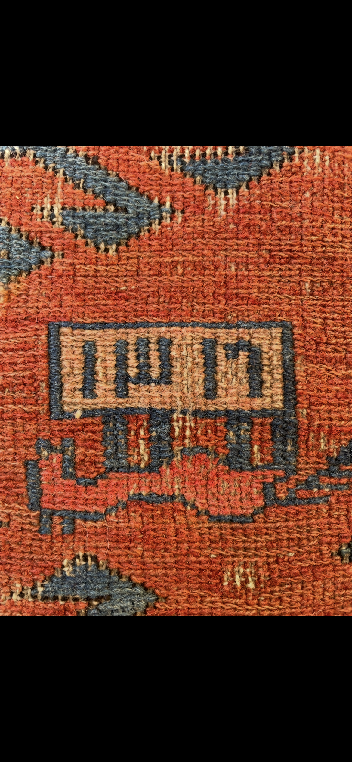 Antique Caucasian “Dragon” Sumak Carpet
