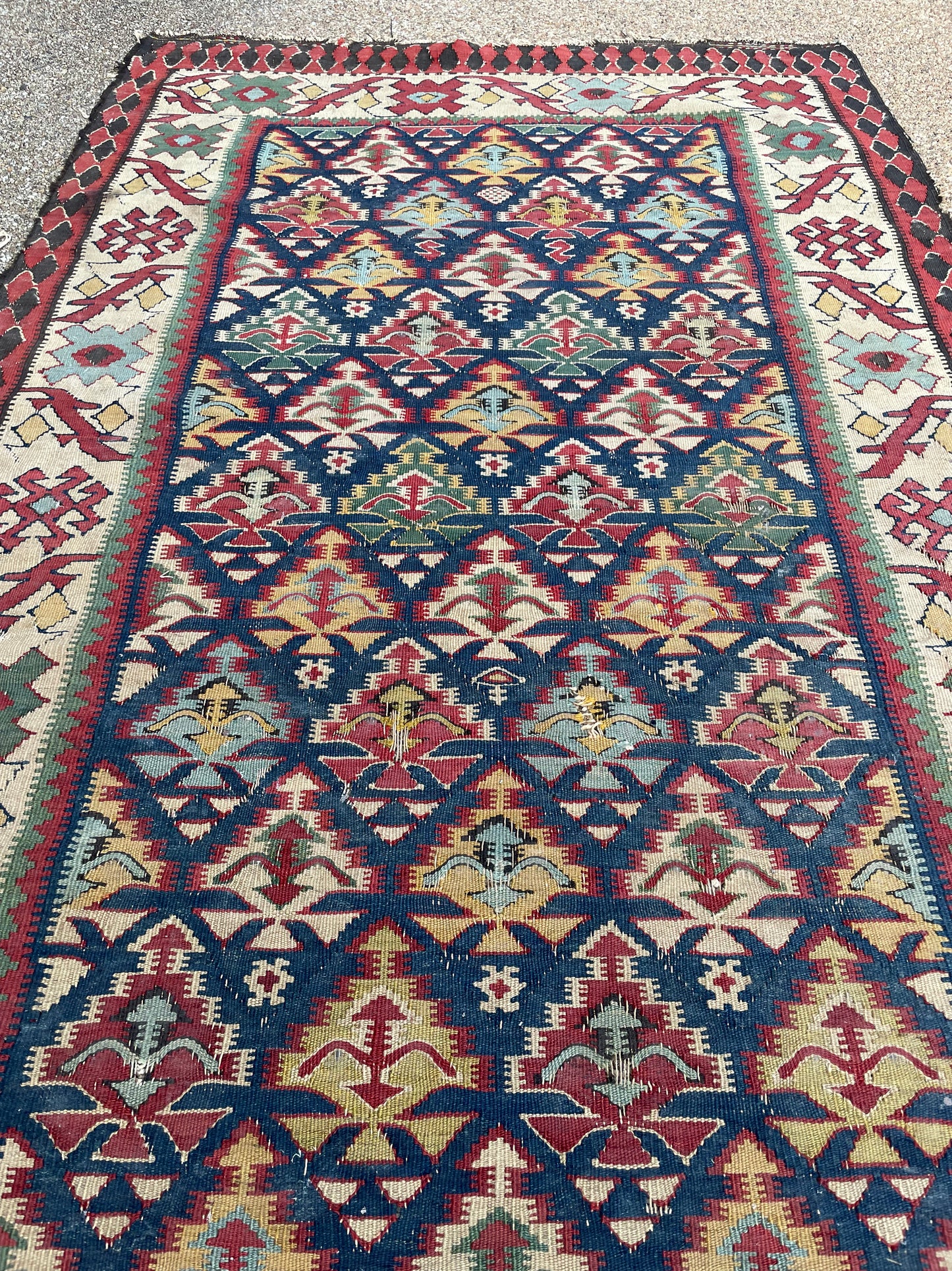 Antique Kurdish Kilim Runner