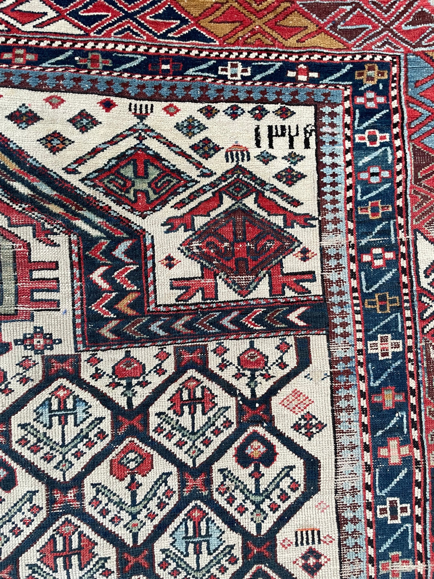 Antique Caucasian Shirvan Prayer Rug
