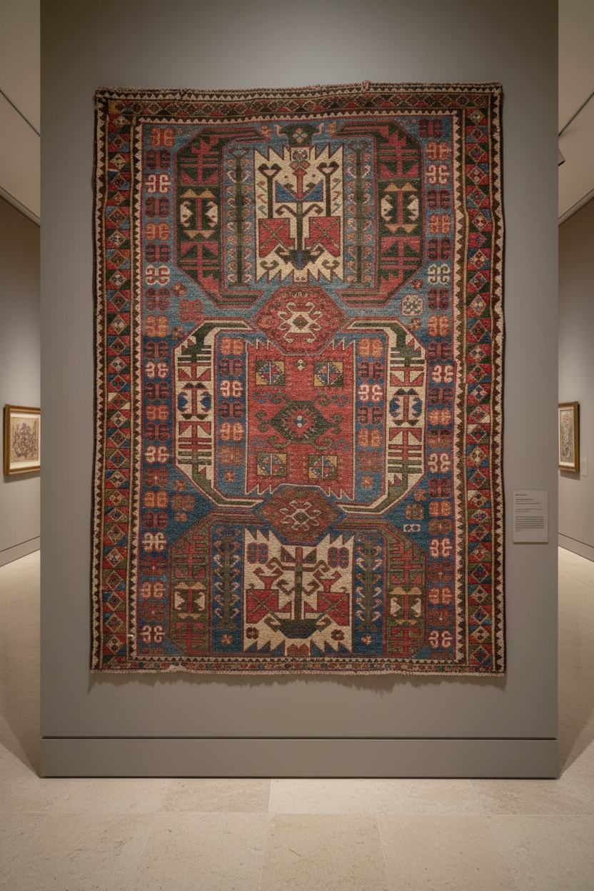 Antique Caucasian Bahmanli (or Kasim Usag) Rug