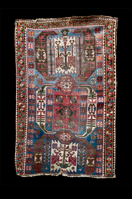 Antique Caucasian Kasim Usag (or Bahmanli) Rug