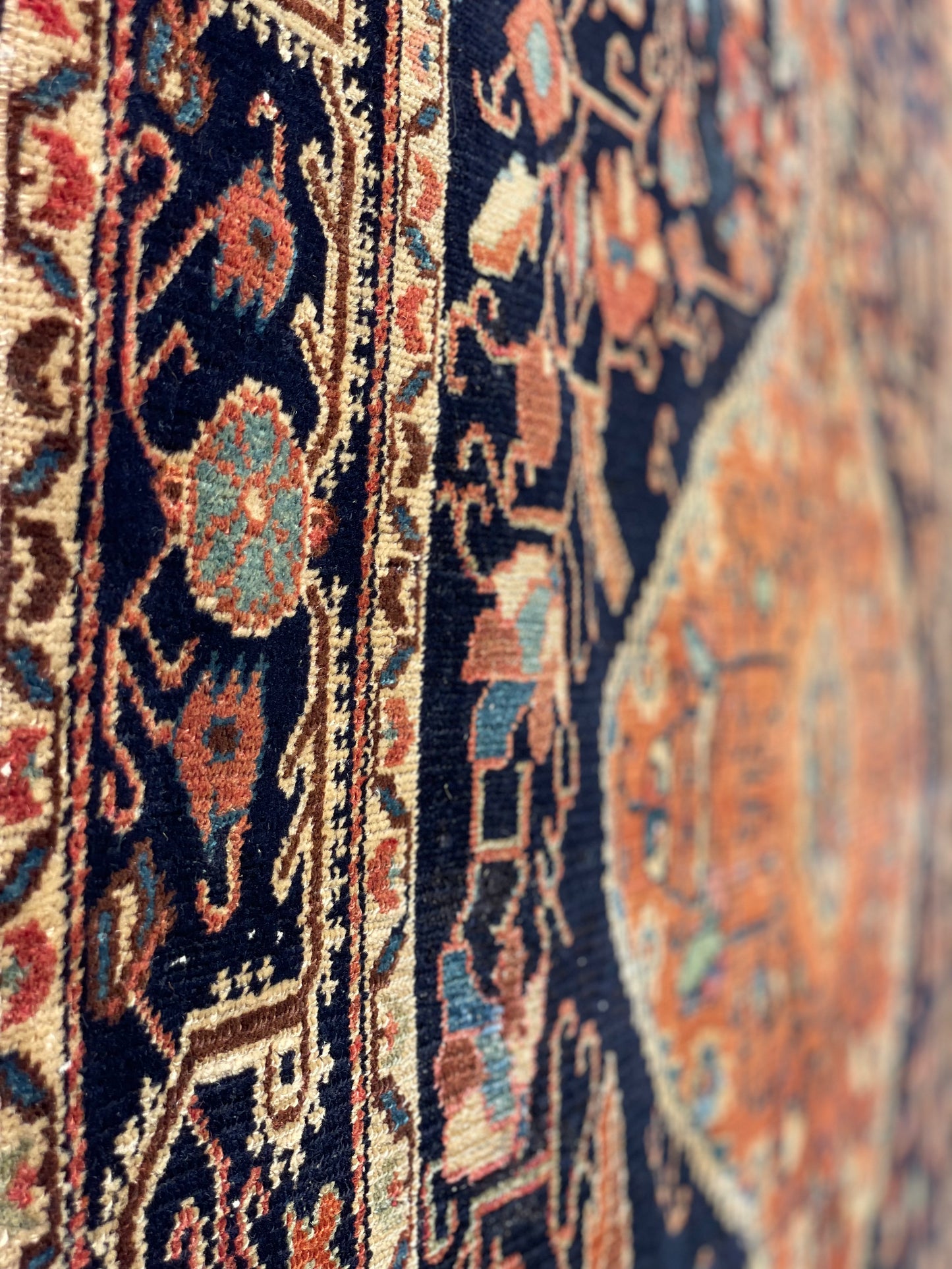 Antique Persian Jozan Rug Circa 1900
