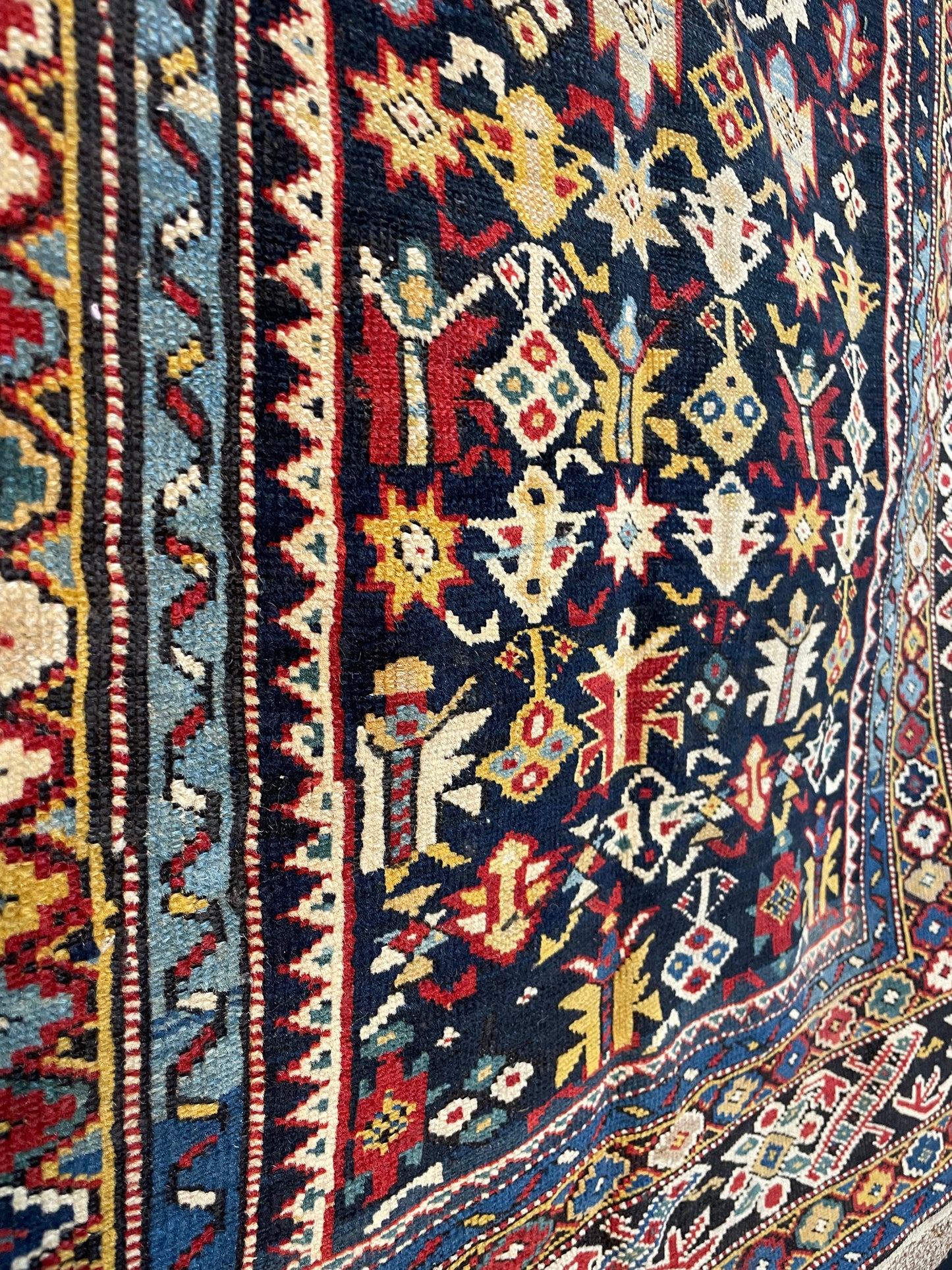 Antique Caucasian Chichi Kuba Rug