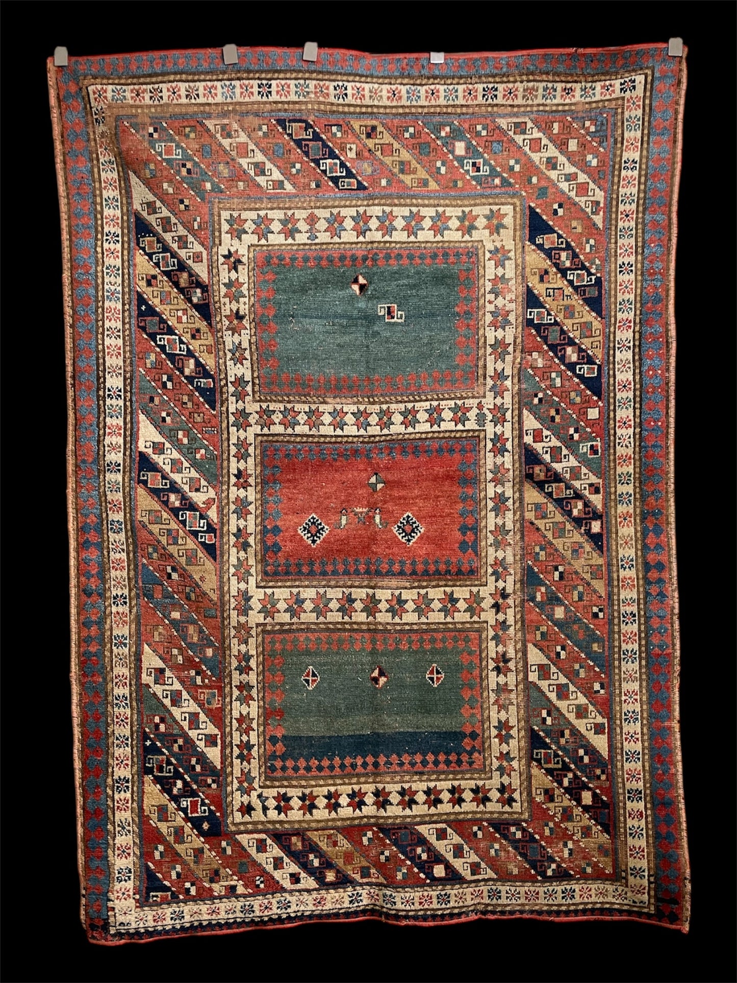 Antique Caucasian Kazak Bordjalou Rug