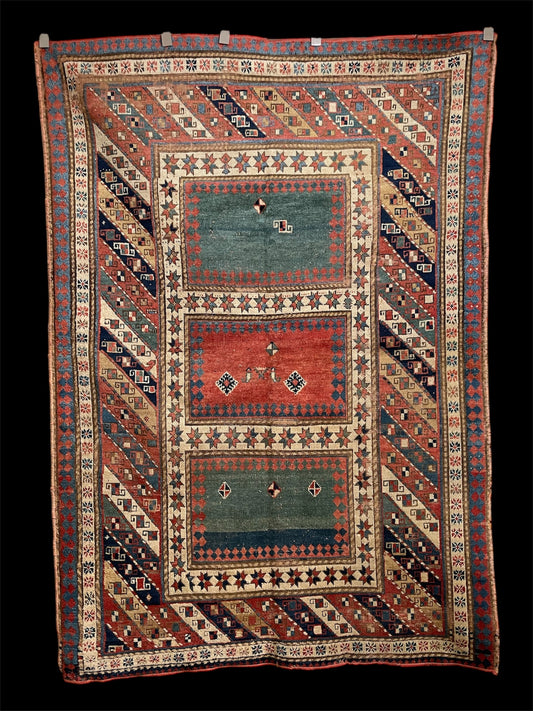 Antique Caucasian Kazak Bordjalou Rug