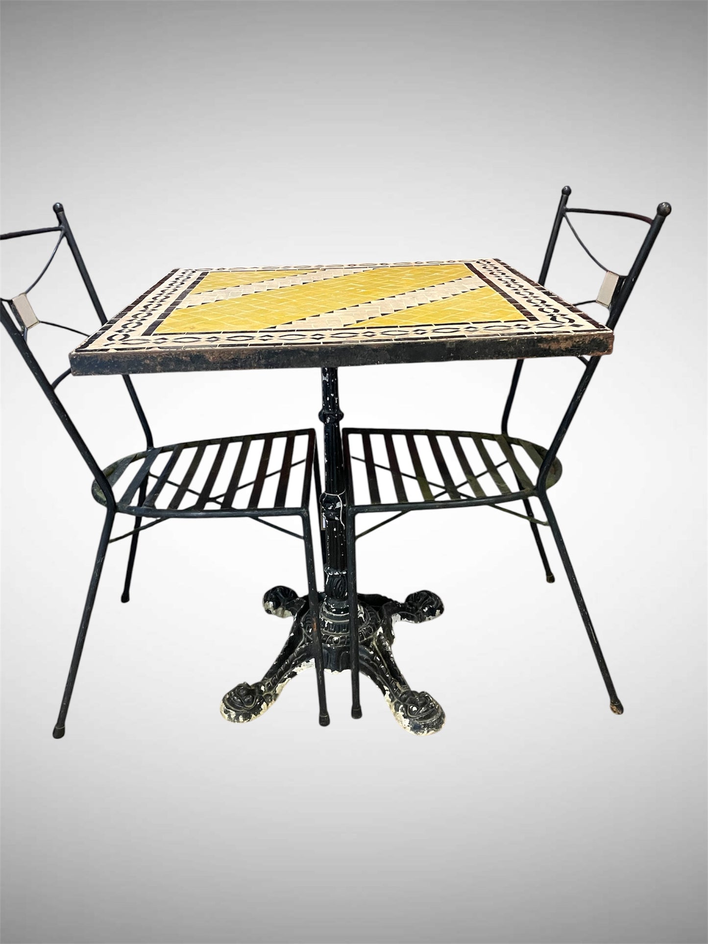 Moroccan Mosaic Bistro Table & 2 Chairs