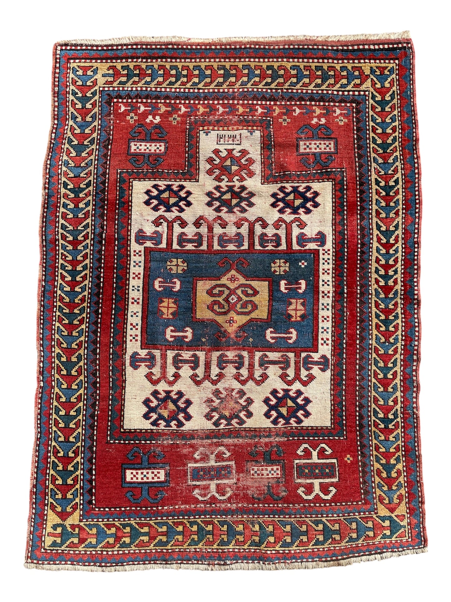 Antique Caucasian Karachov Prayer Rug