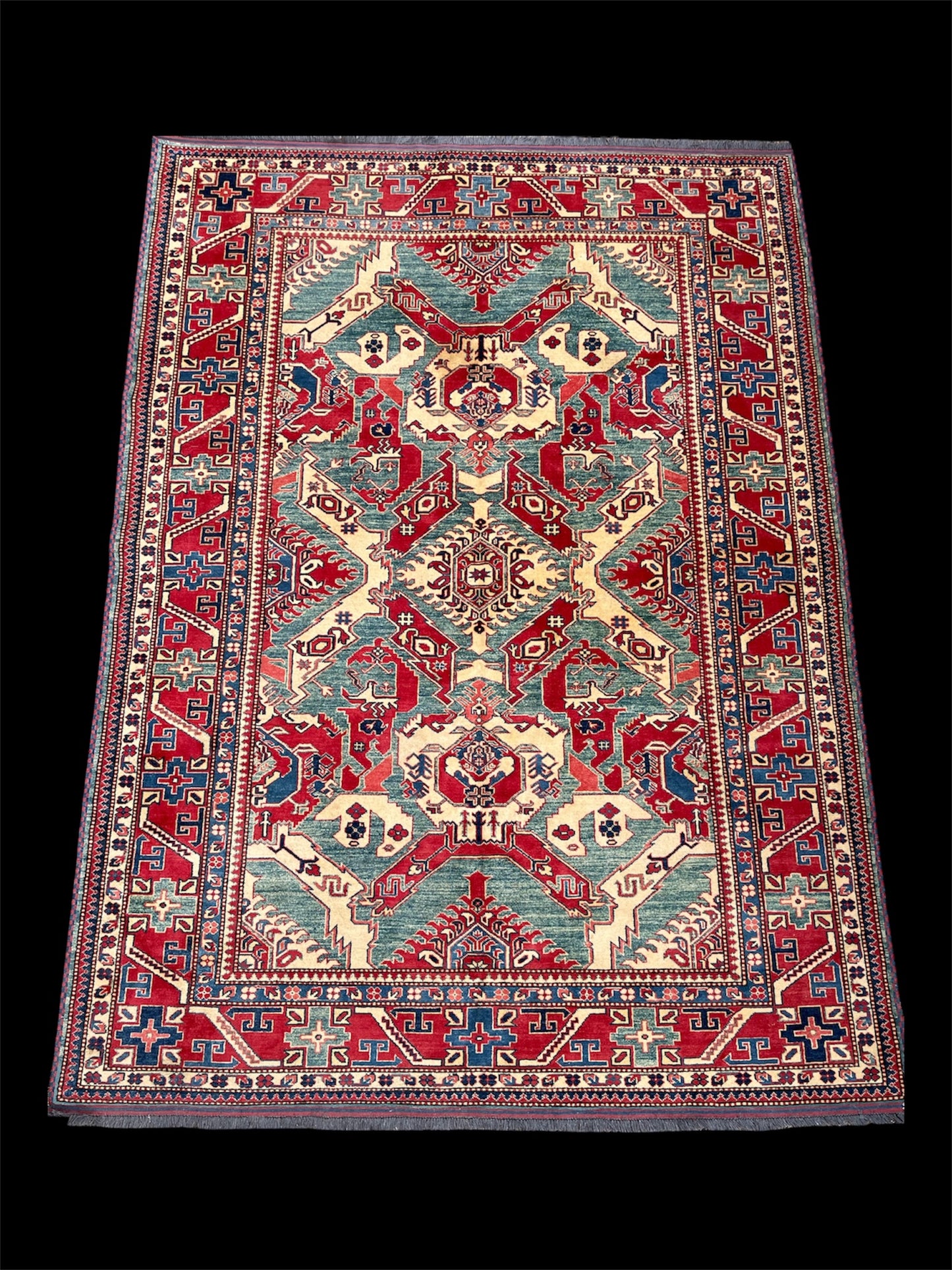 Afghan Caucasian ‘Dragon’ Design Rug