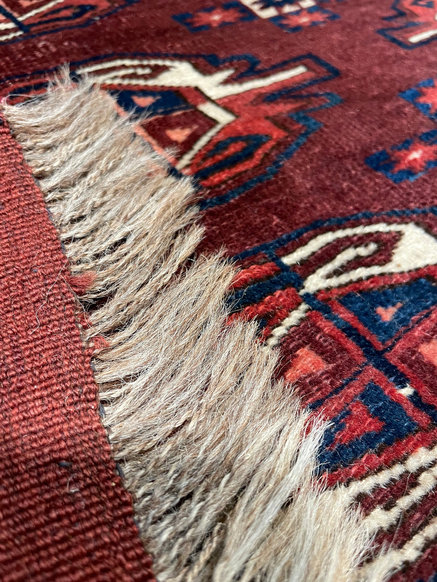 Antique Turkoman Yomut Chuval Bag face