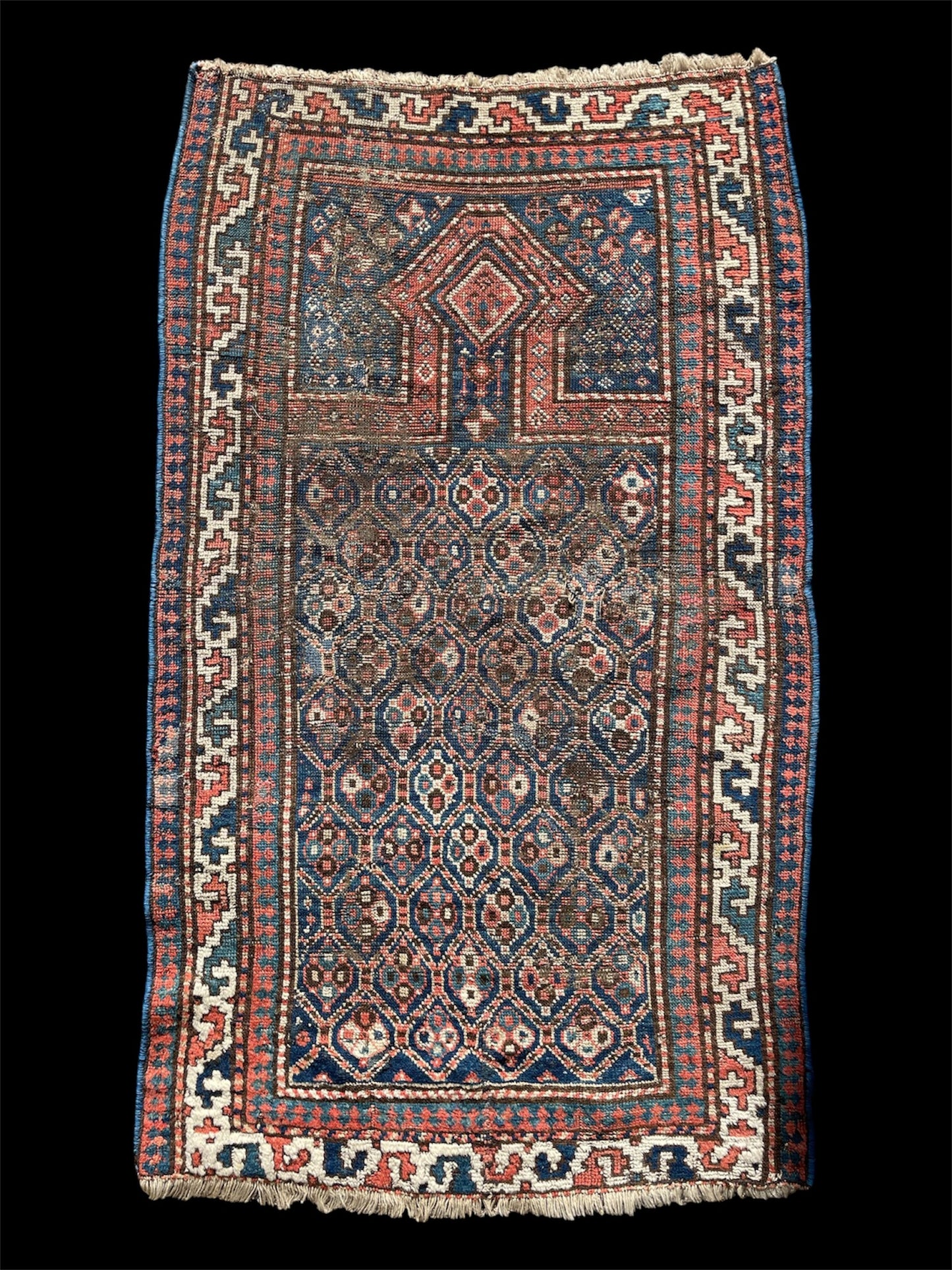 Antique Caucasian Zakatala  Prayer Rug