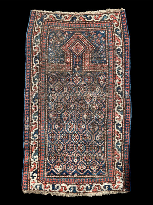 Antique Caucasian Zakatala  Prayer Rug