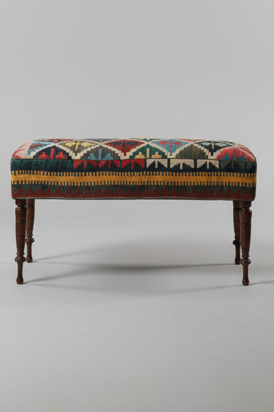 Kilim upholstered Ottoman/stool
