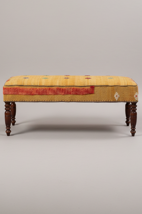 Kilim upholstered Ottoman/stool