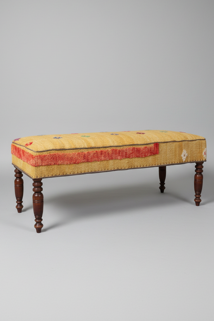 Kilim upholstered Ottoman/stool