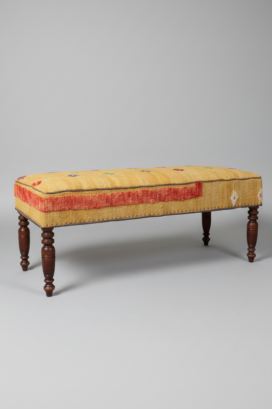 Kilim upholstered Ottoman/stool