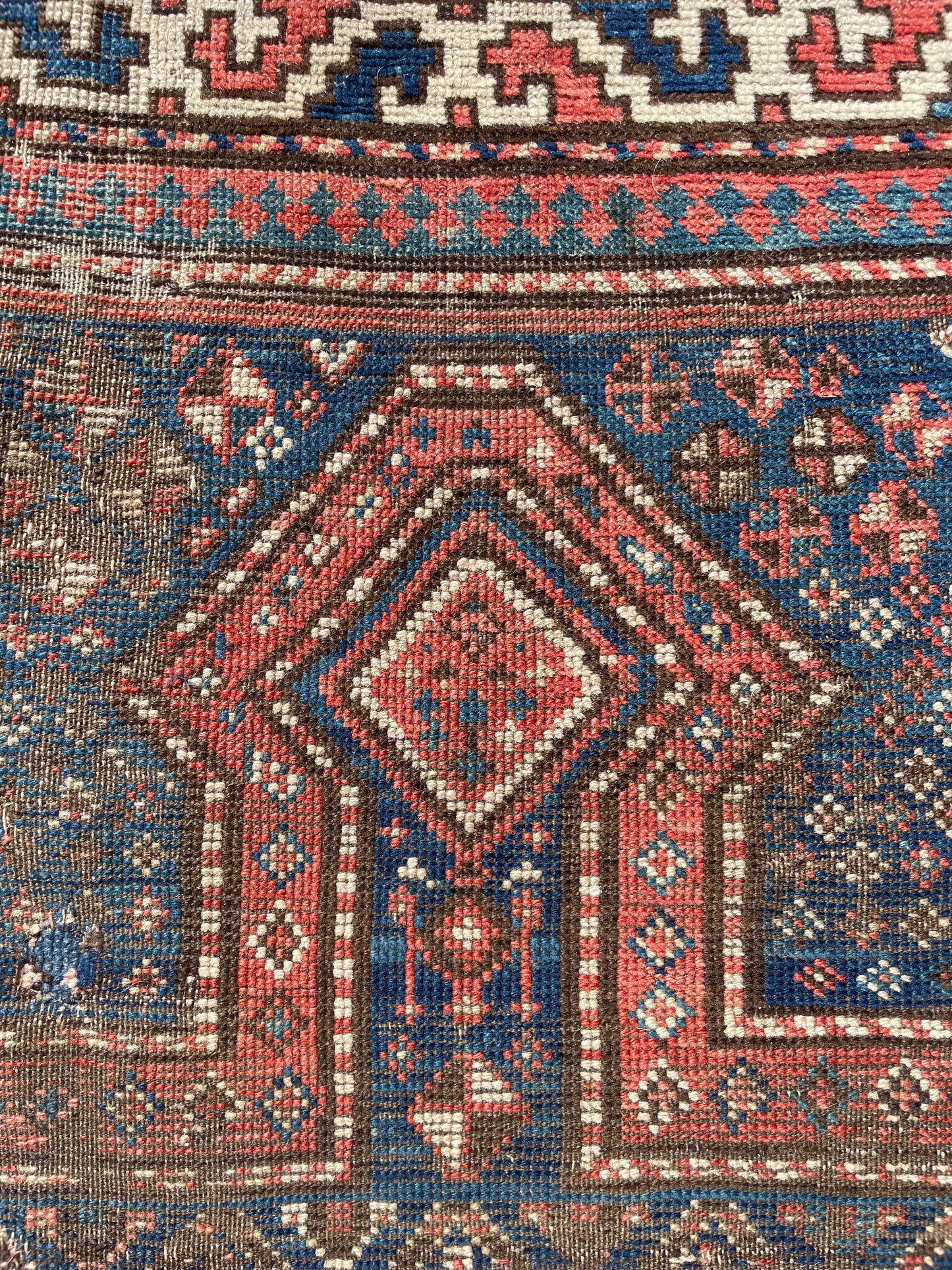 Antique Caucasian Zakatala  Prayer Rug