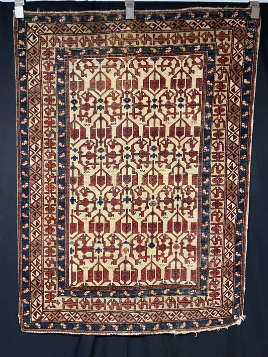 Antique Caucasian Kuba Konagkend Rug