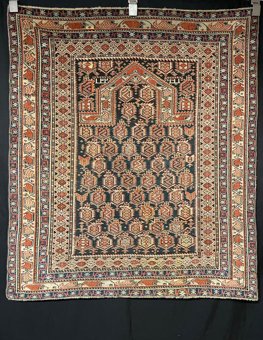 Antique Caucasian Marasali Prayer Rug