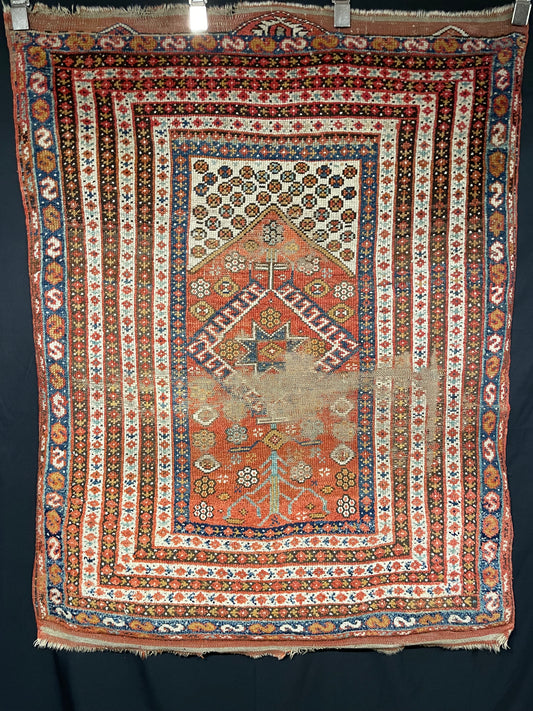Antique Anatolian Kozak Prayer Rug