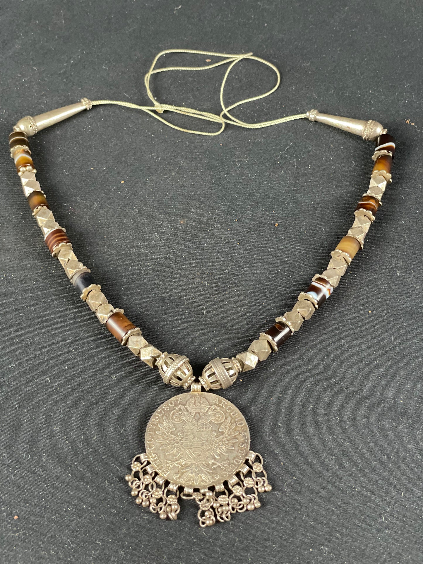 Yemeni Necklace with Maria Theresa Thaler Coin