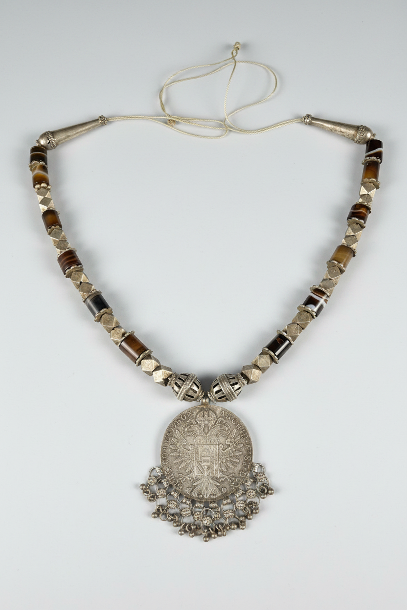 Yemeni Necklace with Maria Theresa Thaler Coin