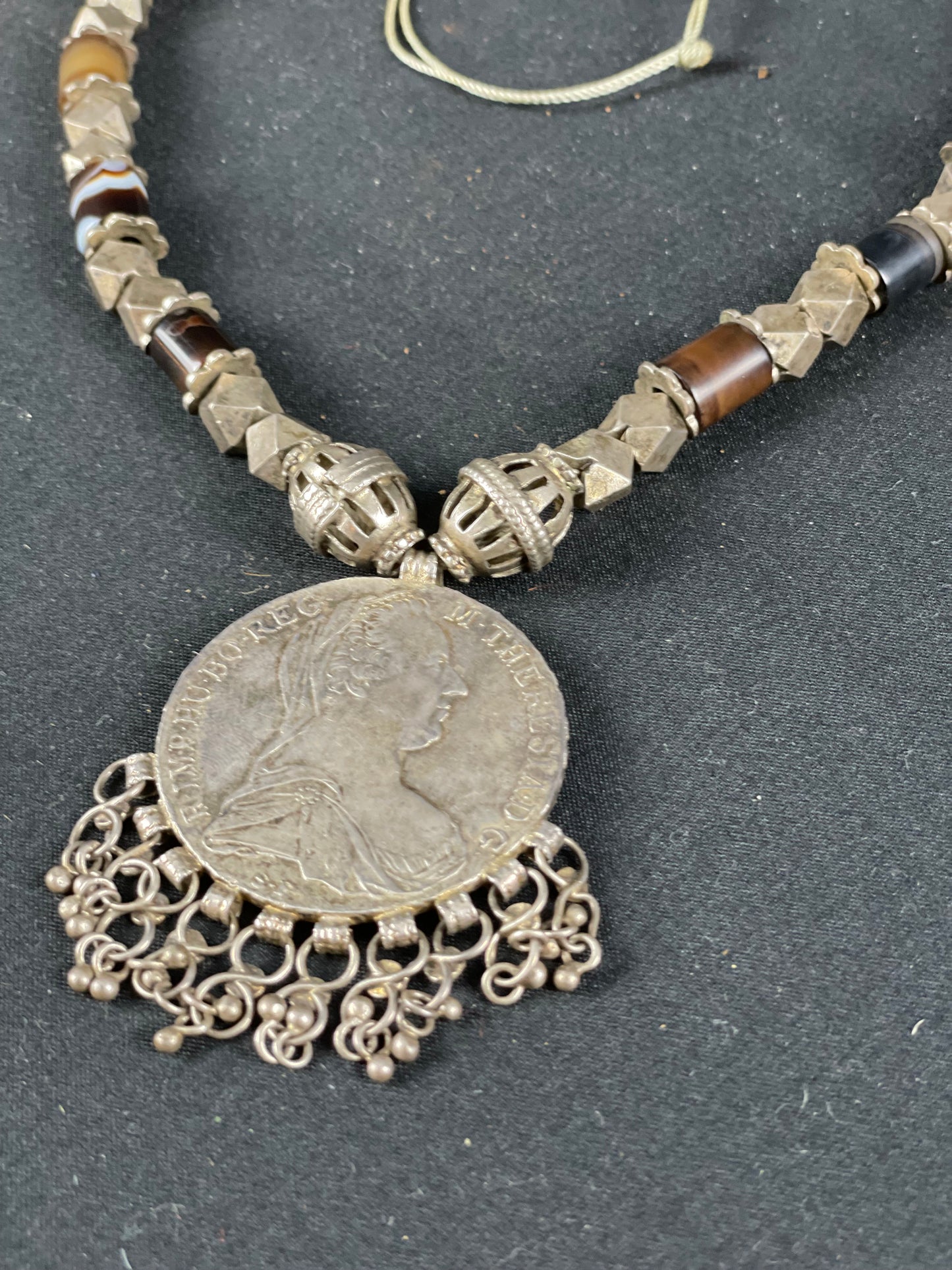 Yemeni Necklace with Maria Theresa Thaler Coin