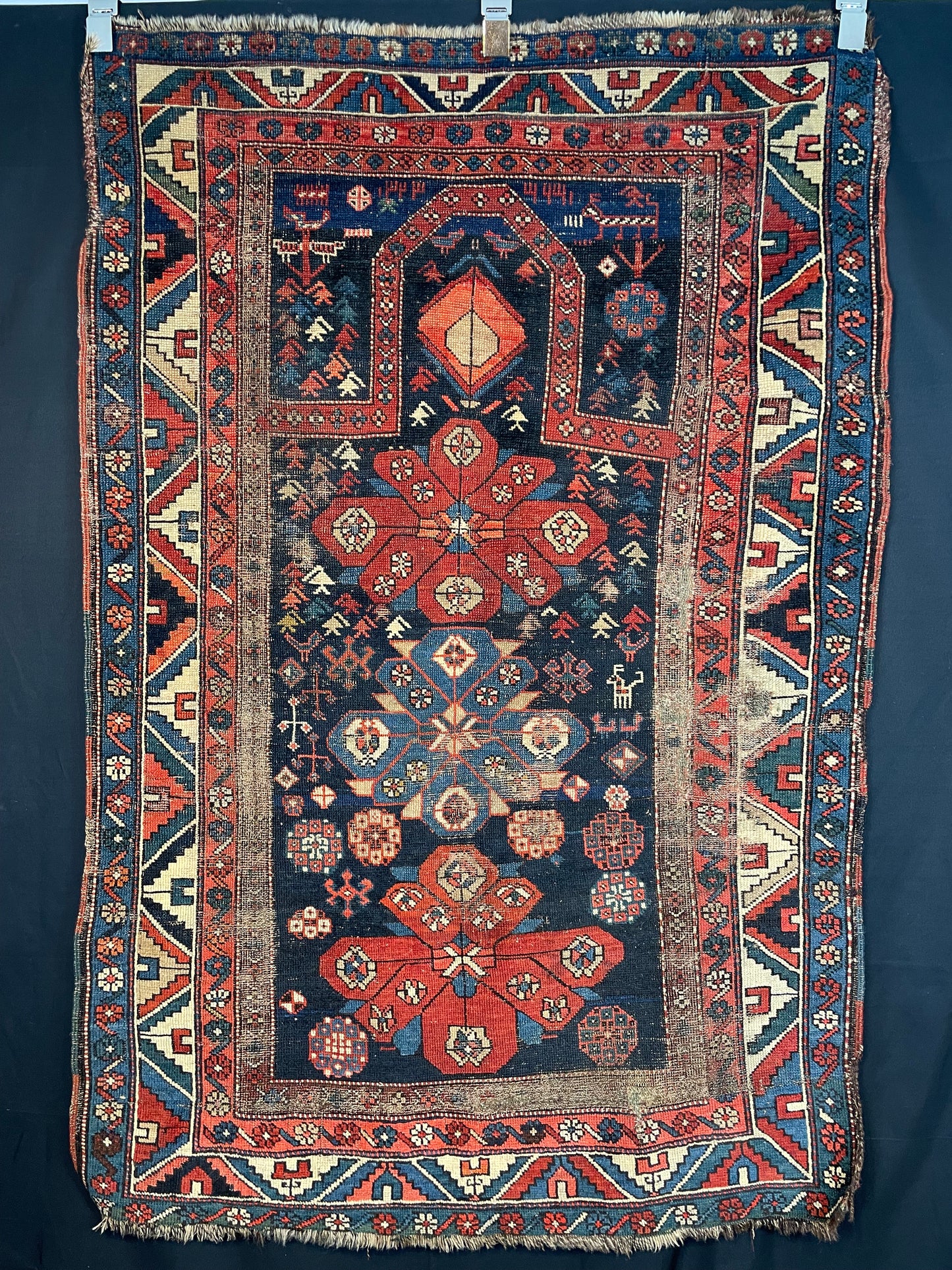 Antique Caucasian Prayer Rug