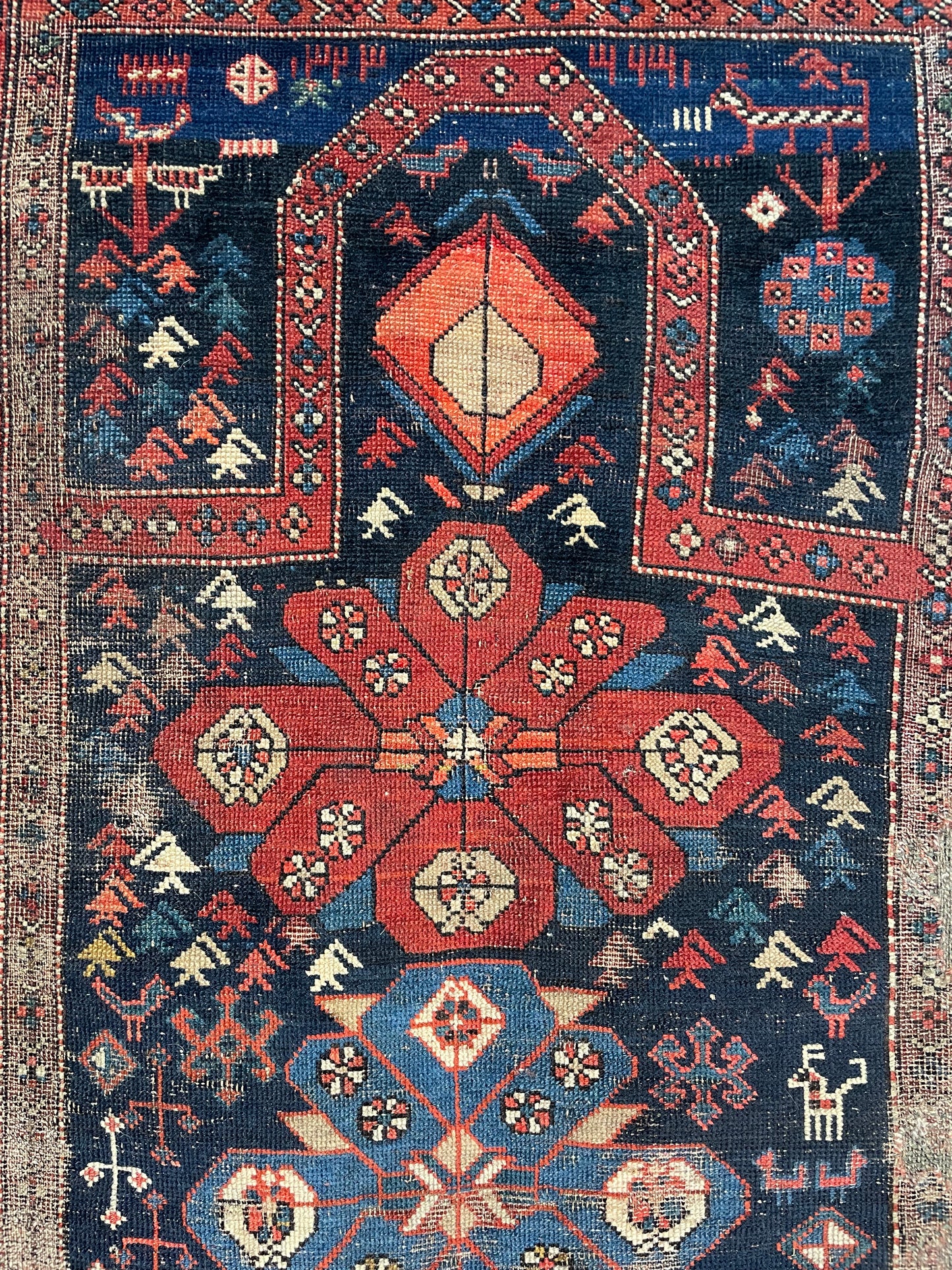Antique Caucasian Prayer Rug