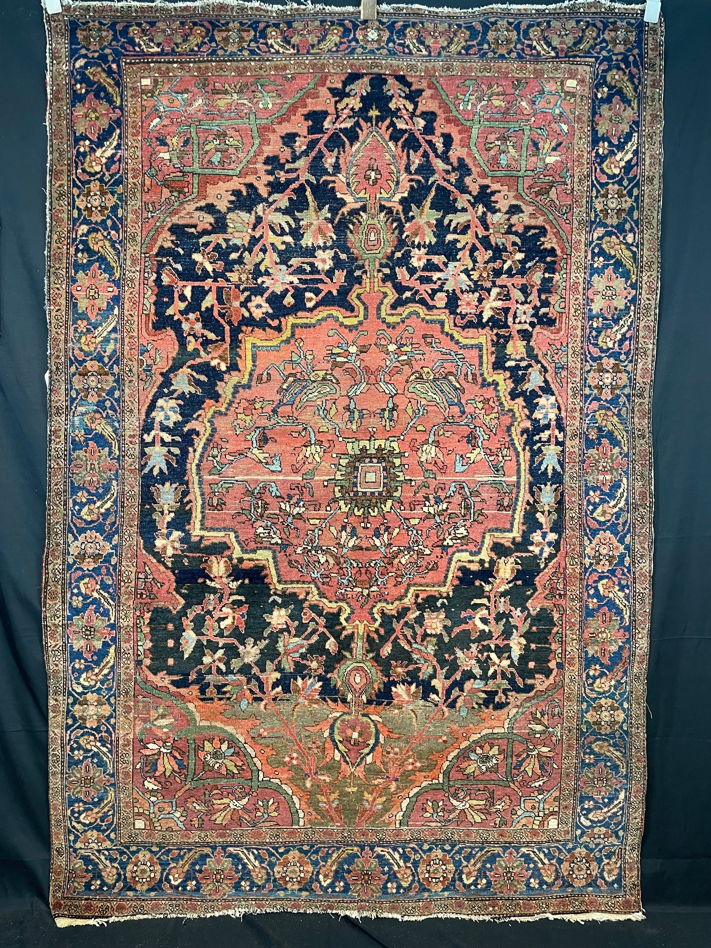 Antique Fereghan Sarouk Village Rug