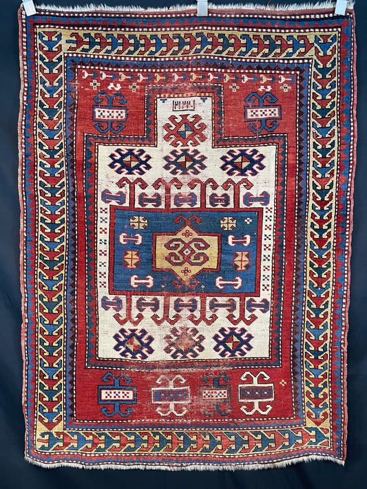 Antique Caucasian Karachov Prayer Rug