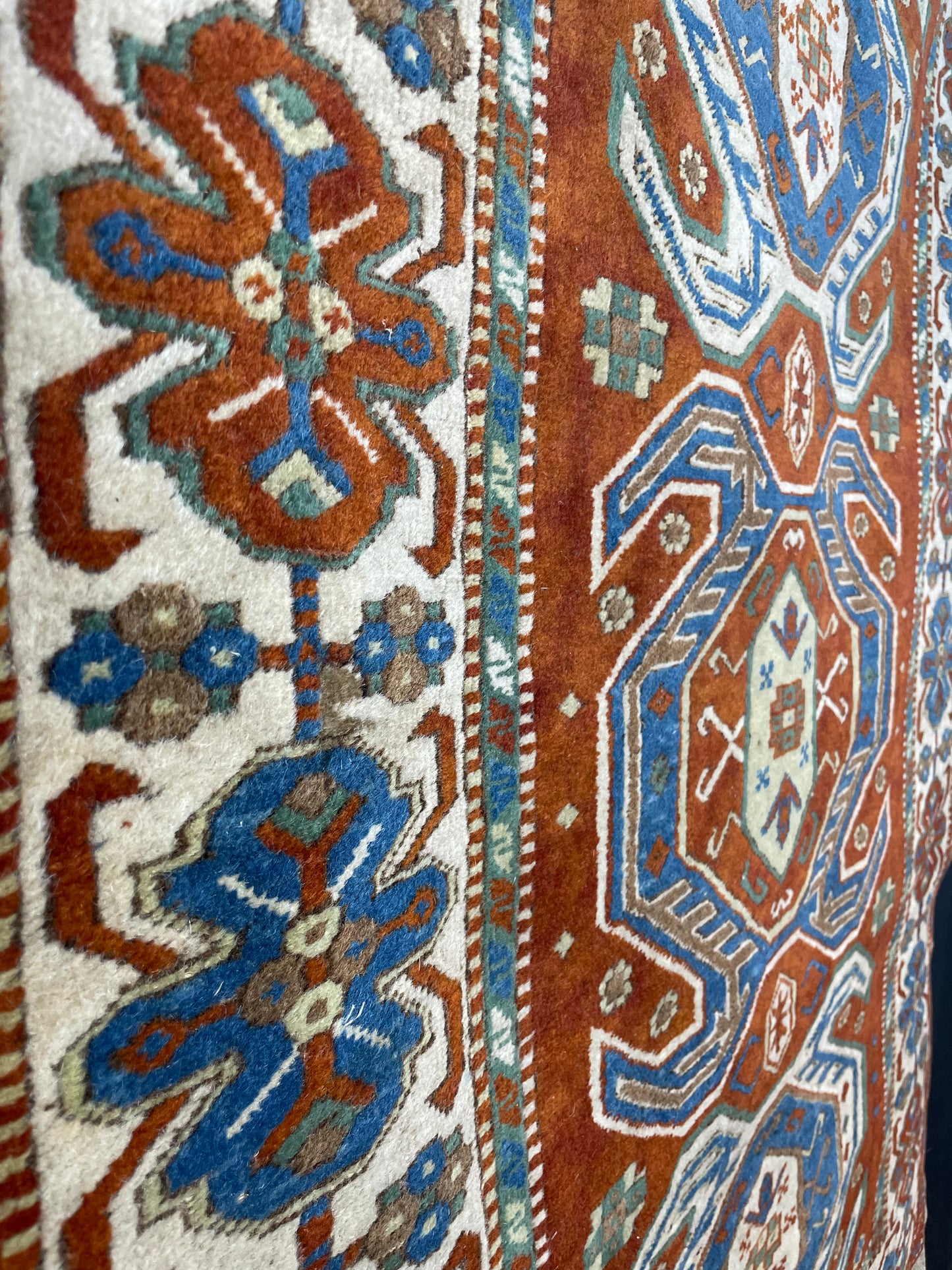 Turkish Kars rug with Caucasian Lenkoran Design