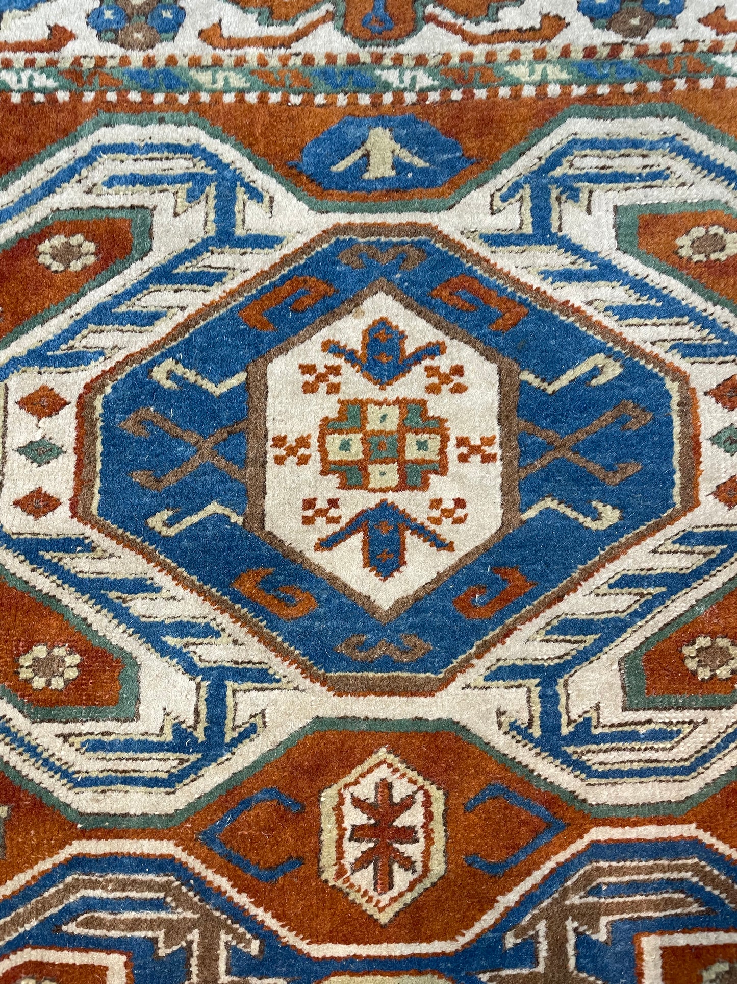 Turkish Kars rug with Caucasian Lenkoran Design