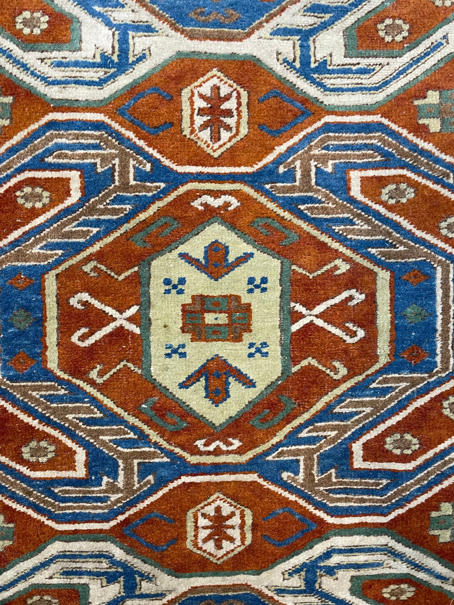 Turkish Kars rug with Caucasian Lenkoran Design