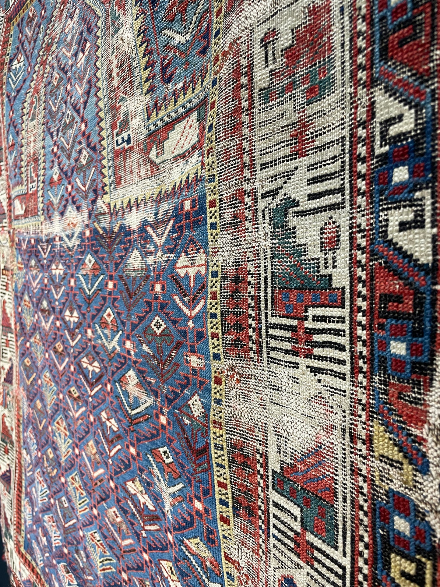 Antique Caucasian Shirvan Marasali Prayer Rug