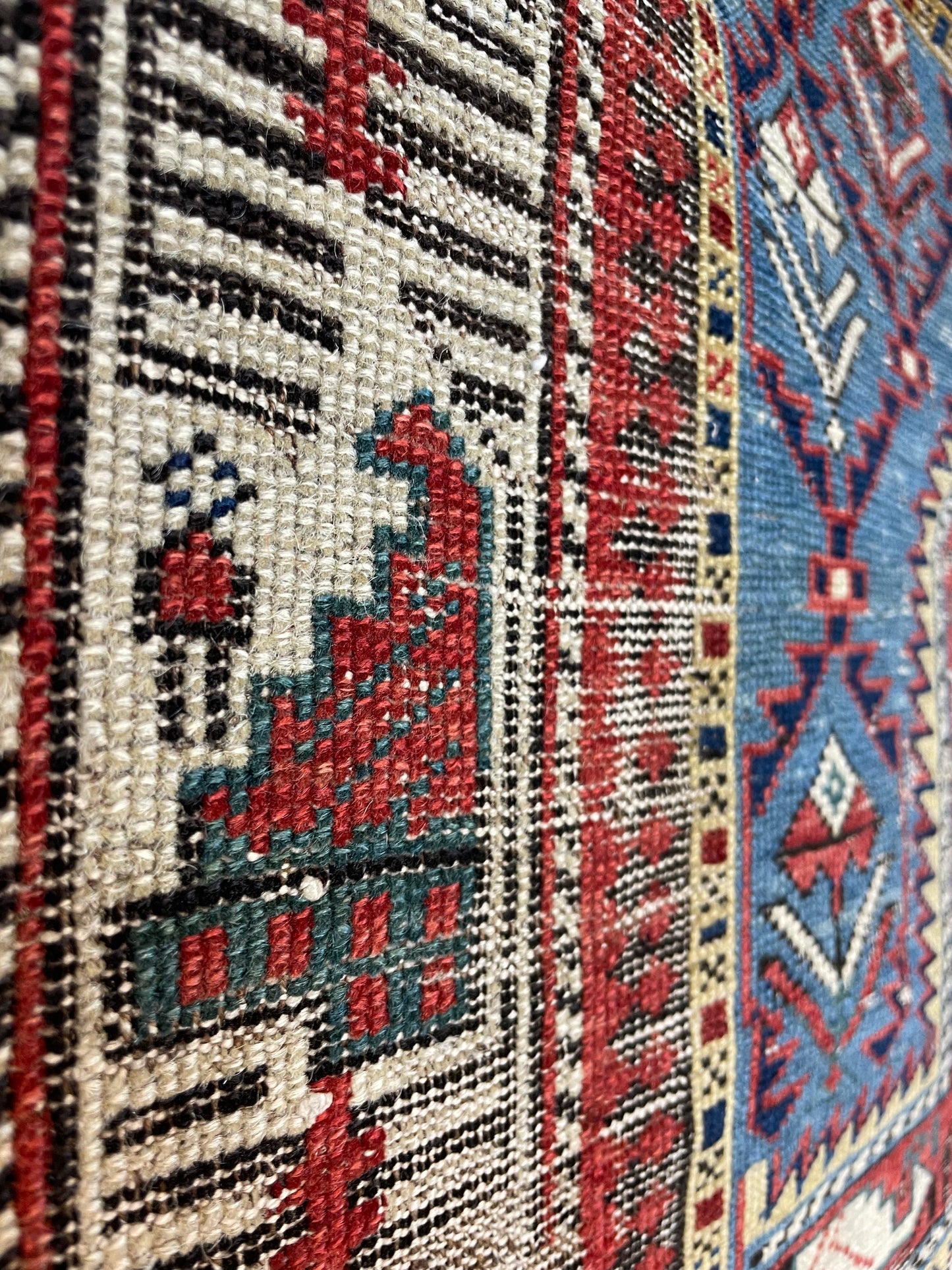 Antique Caucasian Shirvan Marasali Prayer Rug