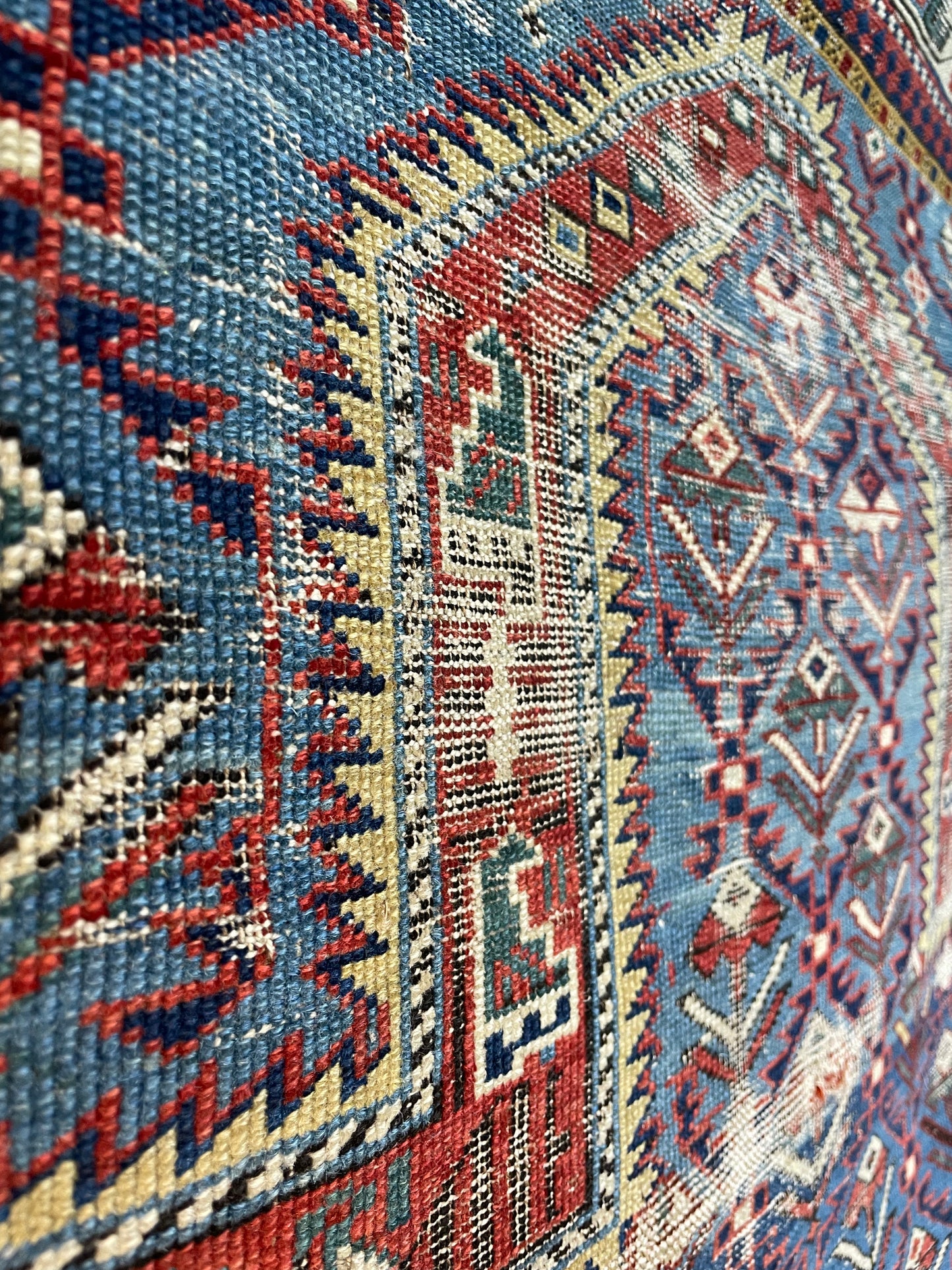 Antique Caucasian Shirvan Marasali Prayer Rug
