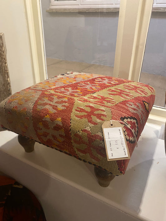 Vintage Kilim Footstool