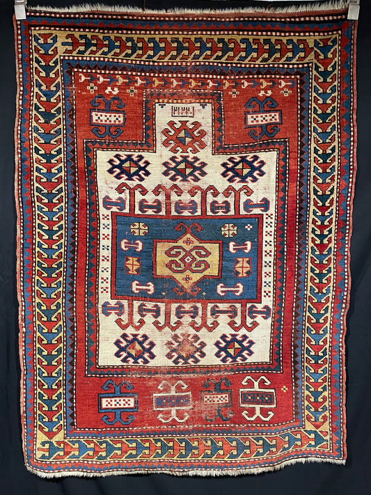 Antique Caucasian Karachov Prayer Rug